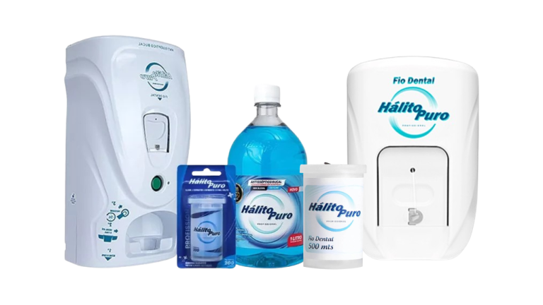 Imagem representativa da Linha completa de produtos para higiene bucal Hálito Puro