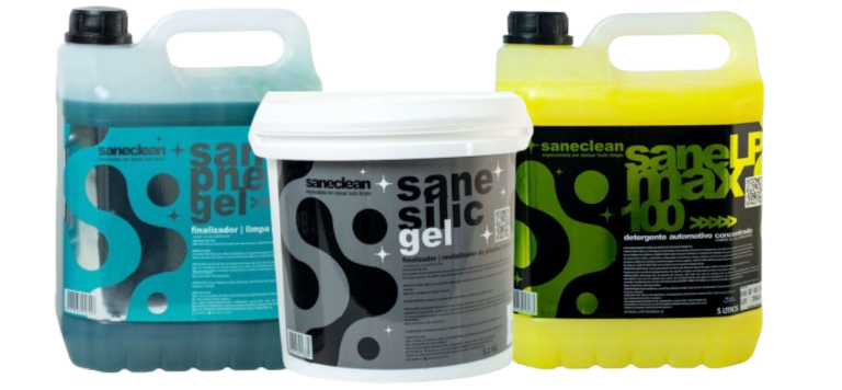 Imagem representativa da Linha completa de produtos para carros Sane Clean
